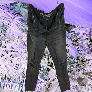 American Eagle Dark Wash Ripped Jeans